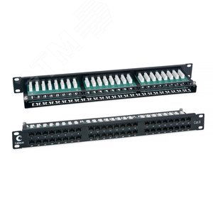 Патч-панель IDC-1U высокой плотности 19', 1U, 48 портов RJ-45, категория 6, Dual IDC