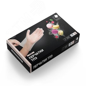 Перчатки ТПЭ L, 100 шт