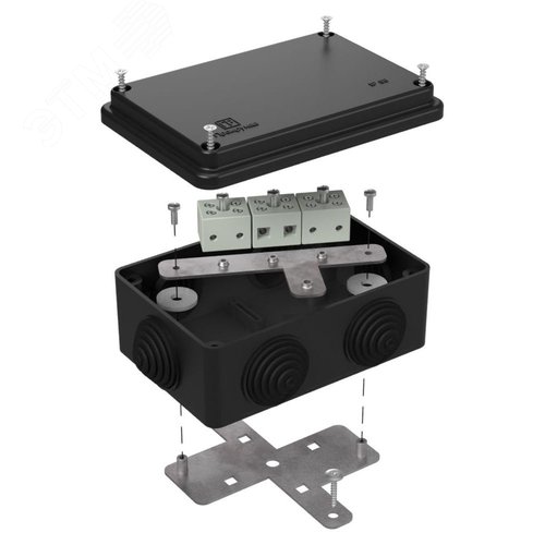 Коробка огнестойкая для о/п 40-0340-FR6.0-6 Е15-Е120 RAL9005 120х80х50 (20 шт/кор)