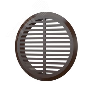 Решетка переточная круглая D50 с фланцем D45, комплект из 4 шт, цвет Коричневый