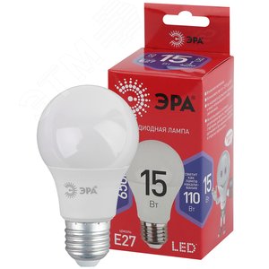 Лампа светодиодная LED 15 Вт 1200Лм 6500К груша холодный E27 220-240В LED A60-15W-865-E27 Red Line