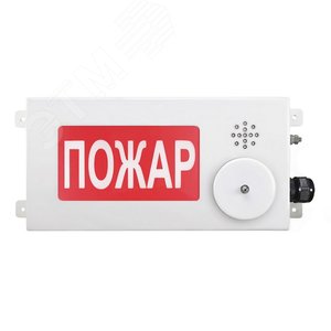 Оповещатель взрывозащищенный свето-звуковое табло малогабаритное ТСЗВ-Exi-М-Прометей-МИНИ,          ''Пожар'',12-36В