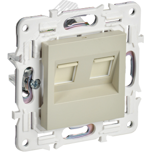 SKANDY Розетка компьютерная двойная RJ45 кат.5E SK-K03B бежевый IEK