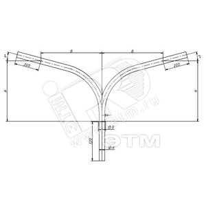 Кронштейн 1.К2-2.0-2.0-/180-Ф6 оцинкованный