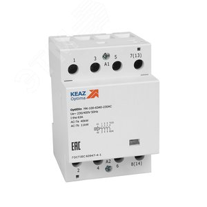 Контактор 230В AC 4НО 80А OptiDin MK-100-8040-230AC