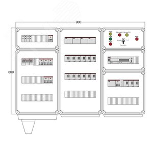 Щит управления электрообогревом HS 15x2700 D850 (в комплекте с терморегулятором)