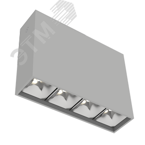 Светильник светодиодный ДПО-14Вт 4000К DL-Box Reflect Multi 35x75 град. серый