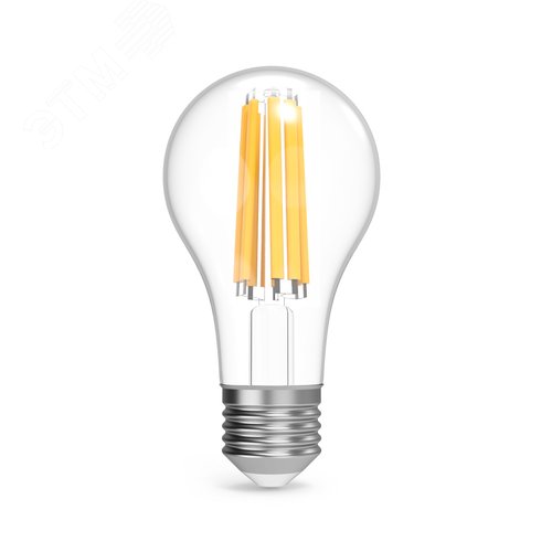 Лампа светодиодная филаментная LED 30 Вт 3100 лм 4100К А70 груша нейтральный E27 AC 220В прозрачная колба Black Filament Gauss