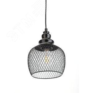 Подвес PL8 BK металл, E27, max 60W, d170 мм, черный (10/180)