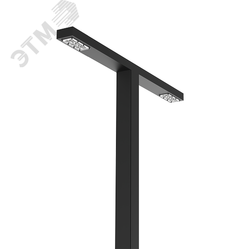 Система осветительная парковый Glight T 2x60 Вт Road 4000 К RAL9005 черный 6000 мм