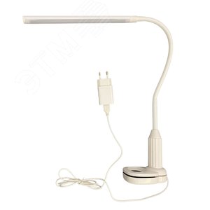 Светильник TLD-572 White/LED/500Лм/4500K/Diммer настольный светодиодный на струбцине, 7W. Сенсорный выключатель. Диммер. белый Светильник настольный светодиодный на струбцине, 7W. Сенсорный выключатель. Диммер. белый