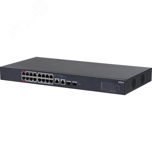 Коммутатор управляемый L2 16 портовRJ45/SFP 10 100 1000 Мб/с  PoE 240Вт