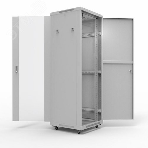 Шкаф напольный телекоммуникационный разборный 32U 600х600мм дверь стекло серый (RAL 7035)