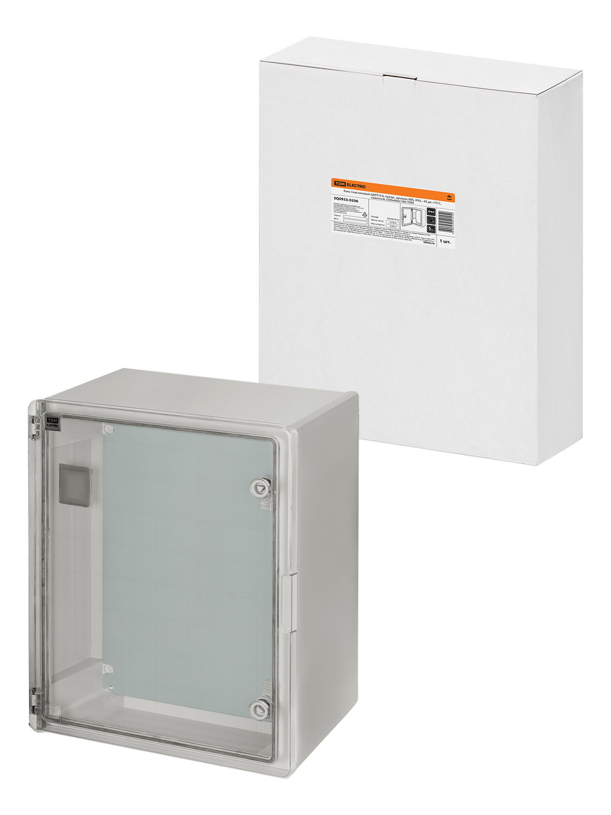 Бокс пластиковый ЩМП-0-6, прозр., крышка ABS, IP65, -45 до +75 С, навесной, (500x400x180) TDM