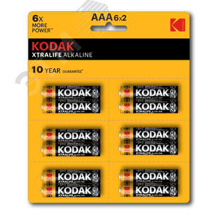 Батарейка LR03-12BL perforated (6x2BL) XTRALIFE Alkaline [KAAA-2x6 perf] (144/576/40320)