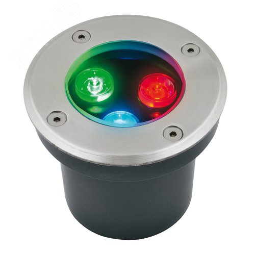 Светильник светодиодный уличный ULU-B10A-3W/RGB IP67 GREY Архитектурный встраиваемый. RGB свет. Корпус серый