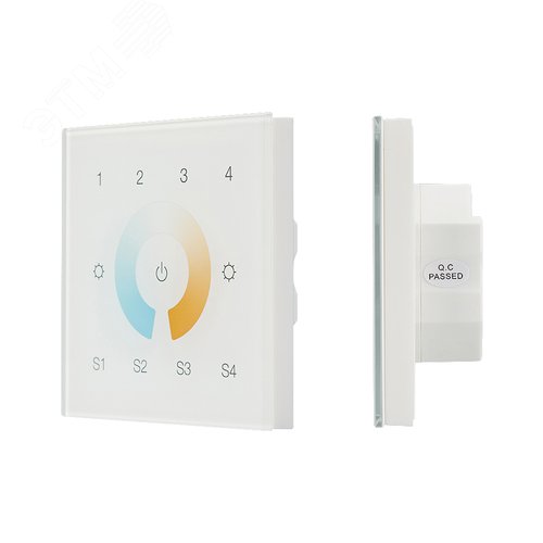 Панель сенсорная DALI-901-11-4G-4SC-MIX-DT8-IN White BUS/230V IARL, IP20 пластик, 3 года