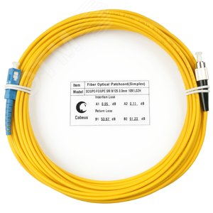 Патч-корд оптический simplex 10м SC-FC 9/125 sm LSZH