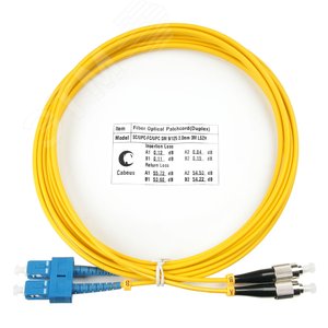 Патч-корд оптический duplex 3м SC-FC 9/125 sm LSZH