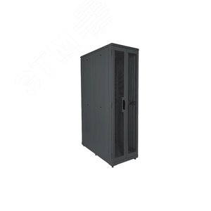 Шкаф телекоммуникационный напольный серверный 42U 600x1000 ШТ-НП-С-42U-600-1000-П2П-Ч передняя дверь перфорированная