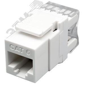 Keystone Jack 8P8C (RJ-45 ) UTP Cat.6 180град.    (инстр. заделка)