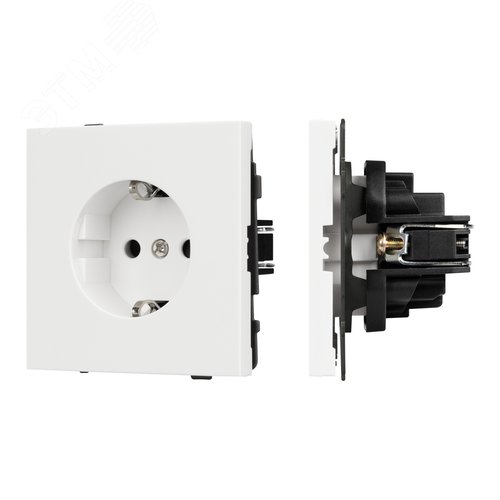 Механизм электрической розетки SCT-TENDO-MEU1-SFPL-WH 230V, 16A, Белый, 1 пост