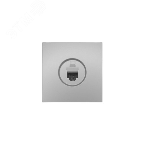 ZIMA Розетка компьютерная серый матовый Lezard 704-7488-139