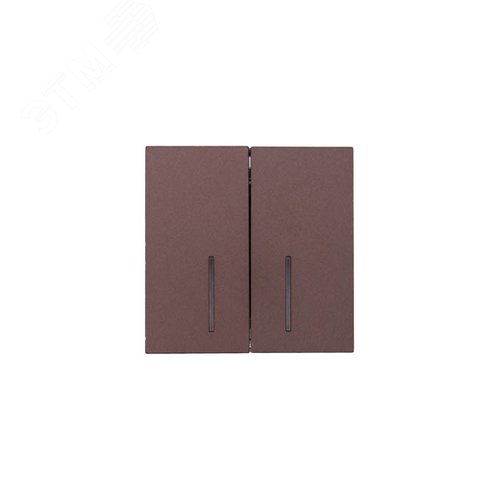 ZIMA Выключатель 2-кл. с подсветкой, 10А, механизм, шоколад Lezard 704-7388-112QC