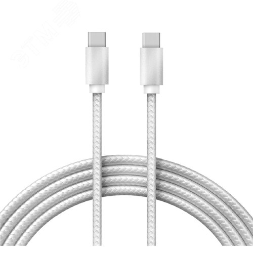 Кабель Type-C - Type-C 2,4A, 1m, PVC, white, 18-1835,