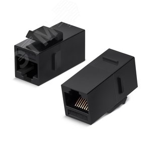 Адаптер проходной формата Keystone, RJ45-RJ45 (8p8c), категория 5е, неэкранированный