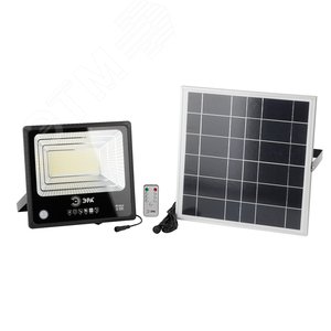 Прожектор светодиодный уличный на солнечных батареях 150W, 1500 Лм, 5000K, с датчиком движения, ПДУ, IP65