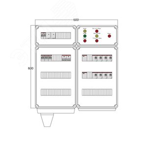 Щит управления электрообогревом DEVIBOX FHR 4x4400 D330 (в комплекте с терморегулятором и датчиком температуры)