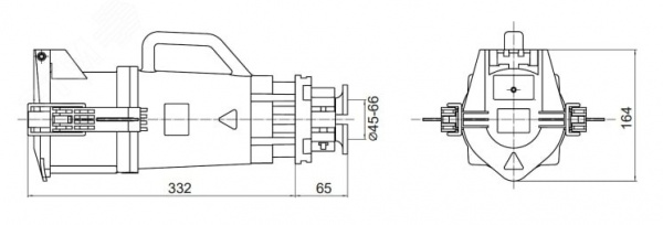 Розетка кабельная CS IP67 160A 3P+E 690В