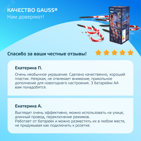 "Светильник новогодний Holiday "" Волшебные конфеты"" IP44 мультицвет LED Holiday Gauss"