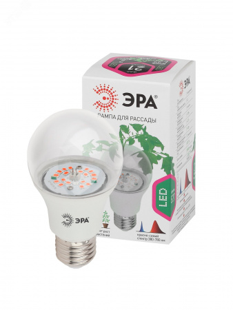 Лампа светодиодная лампа для рассады тип А60, 14 Вт, 220-240V FITO-12W-RB-E27-K