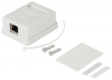 Розетка компьютерная RJ-45 категория 5е экранированная 1-порт упаковка 40 шт.