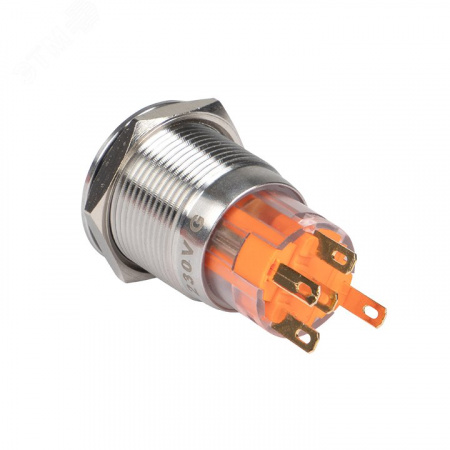 Кнопка S-Pro67 19 мм с фикс. с зеленой подсв. 24В PROxima
