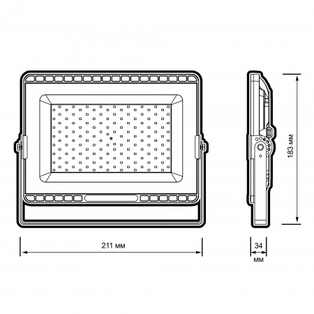 Прожектор светодиодный ДО-50 Вт 4500 Лм 6500К LOW TEMP 120° IP65 JazzWay
