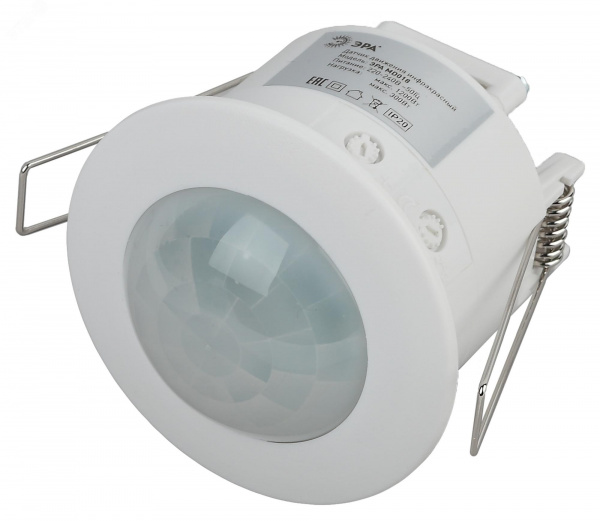 Датчик движения белый 1200Вт IP20 360гр 6М (50/1050) MD 018