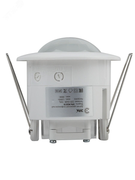 Датчик движения белый 1200Вт IP20 360гр 6М (50/1050) MD 018
