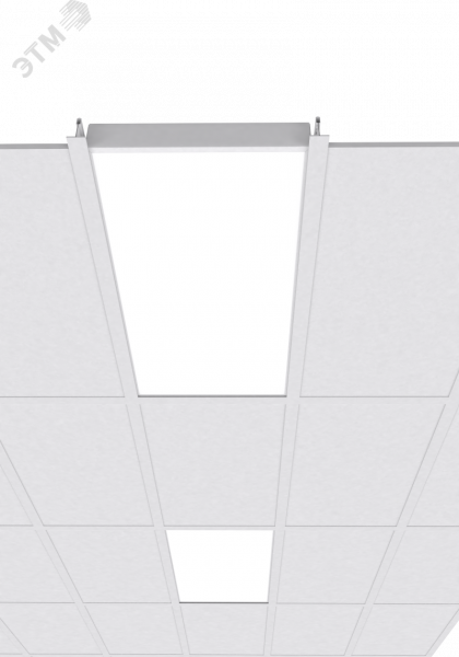 Светильник светодиодный VARTON E370 2.0 для образовательных учреждений 16 ВТ CRI90 3000 K встраиваемый/накладной 595х295х50 мм IP40 с опаловым рассеивателем DALI