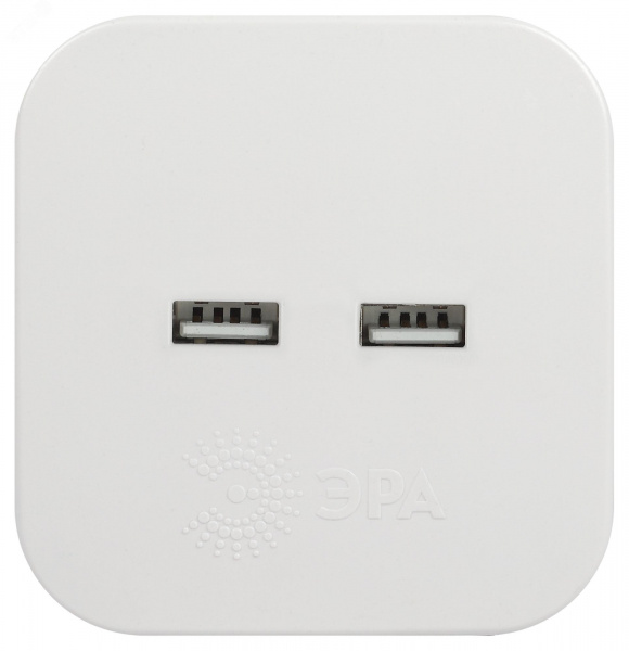 Разветвитель электрический SP-4-USB-W на 4 розетки + 2xUSB 2400mA, без заземл 10А (белый)
