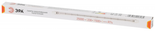 Лампа галогенная J254-1500W-R7s-230V (галоген J254 1500Вт нейтр R7s) (10/500/9000)