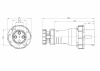 Вилка кабельная IP67 125A 3P+E 400V