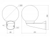 Светильник настенный НБУ 01-60-201 шар опаловый IP44 Е27 max60Вт d200mm с настенным крепежом
