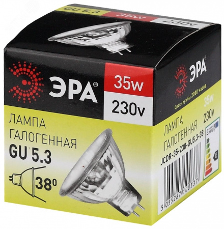Лампа галогенная GU5.3-JCDR (MR16) -35W-230V-CL (галоген, софит, 35Вт, нейтр, GU5.3)
