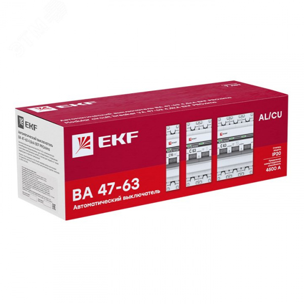 Автоматический выключатель 1P 32А (В) 4,5kA ВА 47-63 EKF PROxima