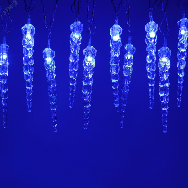 Гирлянда нить Сосульки, синий, 3,8 м, 220 V, длина провода 1,5 м, 20 LED, IP20 ЕGNIG - IC