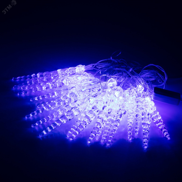 Гирлянда нить Сосульки, синий, 3,8 м, 220 V, длина провода 1,5 м, 20 LED, IP20 ЕGNIG - IC