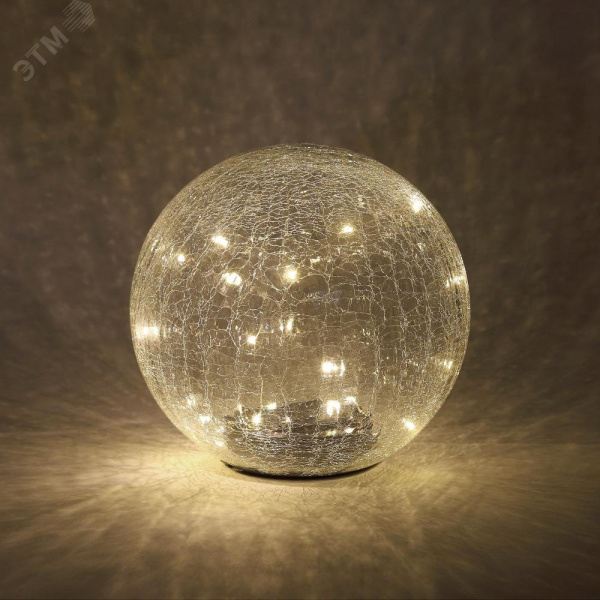 Светильник садовый Шар на солнечной батарее, 20 LED 20 cм ERASF08-25